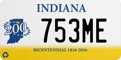 IN license plate 753ME