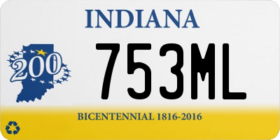IN license plate 753ML