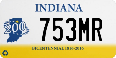 IN license plate 753MR
