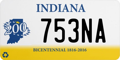 IN license plate 753NA