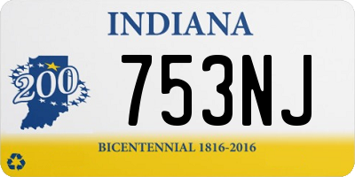 IN license plate 753NJ