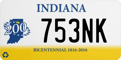 IN license plate 753NK