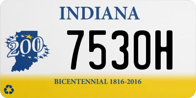 IN license plate 753OH