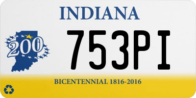 IN license plate 753PI