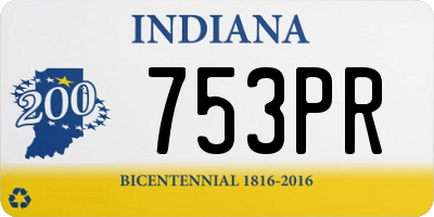 IN license plate 753PR