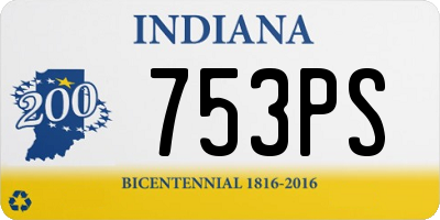 IN license plate 753PS