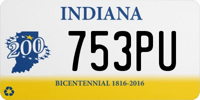 IN license plate 753PU