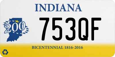 IN license plate 753QF