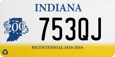 IN license plate 753QJ