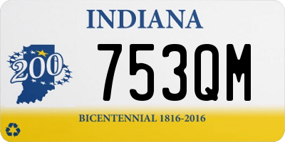 IN license plate 753QM