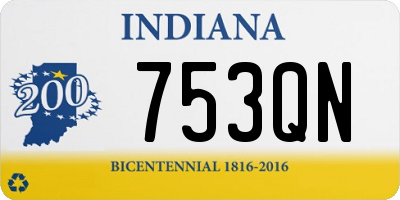 IN license plate 753QN