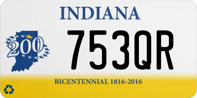 IN license plate 753QR