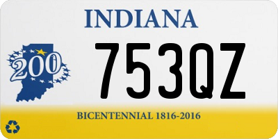 IN license plate 753QZ