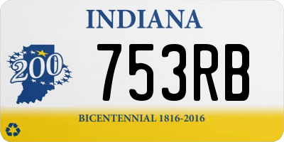 IN license plate 753RB