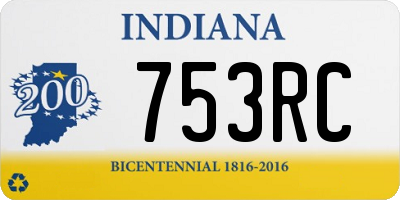 IN license plate 753RC
