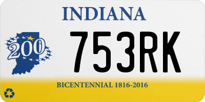 IN license plate 753RK