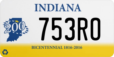 IN license plate 753RO