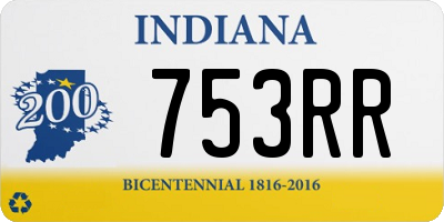 IN license plate 753RR