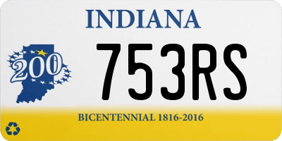 IN license plate 753RS