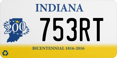 IN license plate 753RT