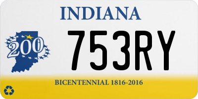 IN license plate 753RY