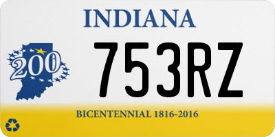 IN license plate 753RZ