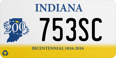 IN license plate 753SC