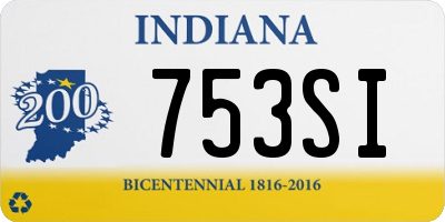 IN license plate 753SI