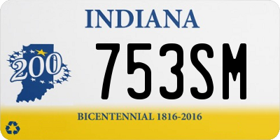 IN license plate 753SM