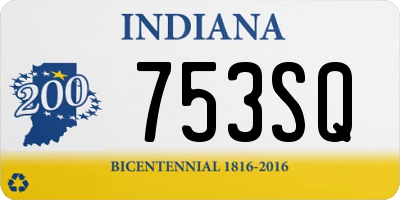 IN license plate 753SQ
