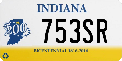 IN license plate 753SR