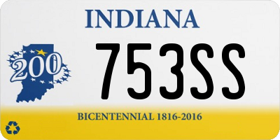 IN license plate 753SS