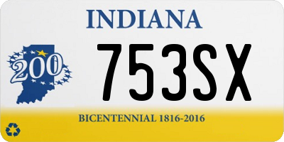 IN license plate 753SX