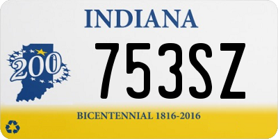 IN license plate 753SZ