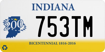 IN license plate 753TM