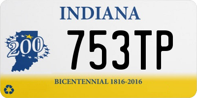 IN license plate 753TP