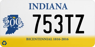 IN license plate 753TZ