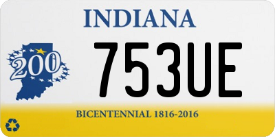 IN license plate 753UE