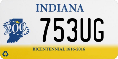 IN license plate 753UG