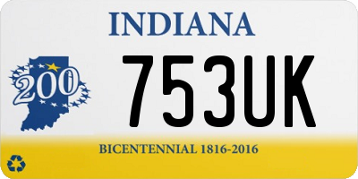 IN license plate 753UK