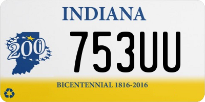IN license plate 753UU