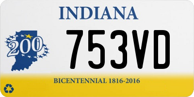 IN license plate 753VD