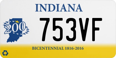 IN license plate 753VF
