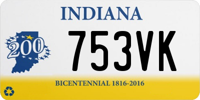 IN license plate 753VK