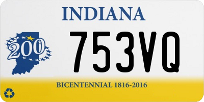 IN license plate 753VQ