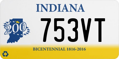 IN license plate 753VT