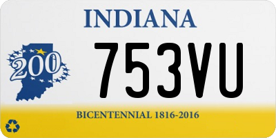 IN license plate 753VU