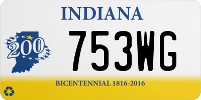 IN license plate 753WG