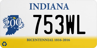 IN license plate 753WL