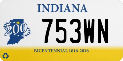 IN license plate 753WN